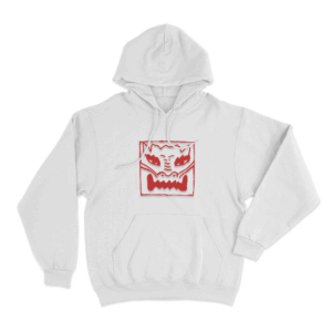Dragon Face Unisex Hoodie White