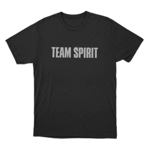 Team Spirit Wordmark Unisex T Shirt Black